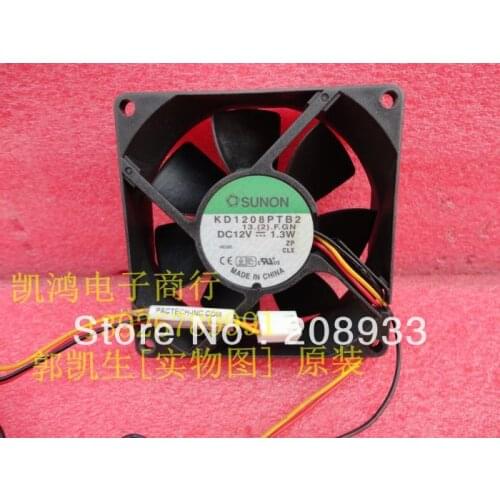 For SUNON SUNON KD1208PTB2 12V 1.3W 8025 8CM Chassis Quiet +cooling fan