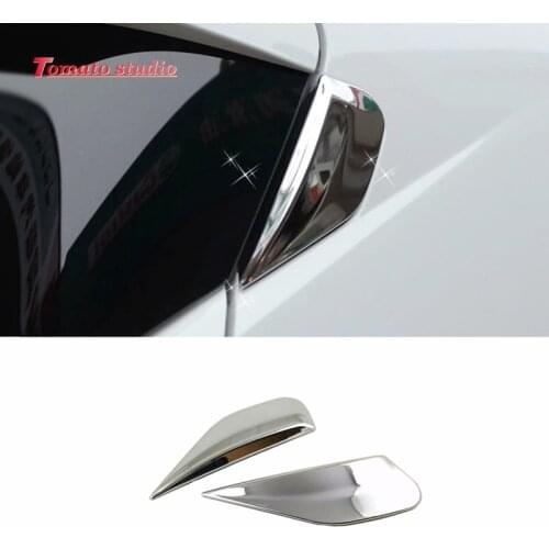 For Buick Encore Opel Mokka 2013-2017 ABS Chrome Shell Car Styling Rear Windows Pillar Spoilers Wings Cover Trim Accessories