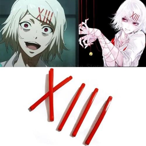 Tokyo Ghoul Red Hairpin Juzo Suzuya Kagerou Project Tateyama Ayano 5pcs/lots Daily Cosplay Props Accessories Headwear