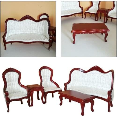 1:12 Scale Doll House Mini Living Room Set Combination Furniture Model Girls Boys Playset Toy Life Scene Crafts Parts Gifts