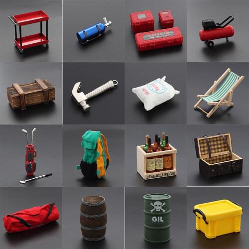 1/10 Scale Metal Decoration Accessories Sand Ladder Fuel Tank Garage Tools for RC Crawler Car TRX4 Wraith SCX10 Capra AXI03007