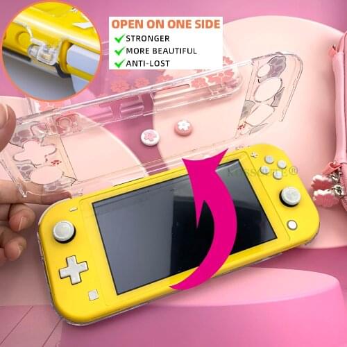 Cute Pink For Nintendo Switch Lite Crystal Case Protective Shell For Nintendo Switch Lite Case Game Accessory