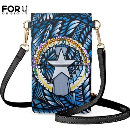 FORUDESIGNS Fashion Women Pu Mobile Phone Bag Ladies Crossbody Wallet Cnmi 3D Print Female Case Pouch Coin Purse Bolsa Femininas