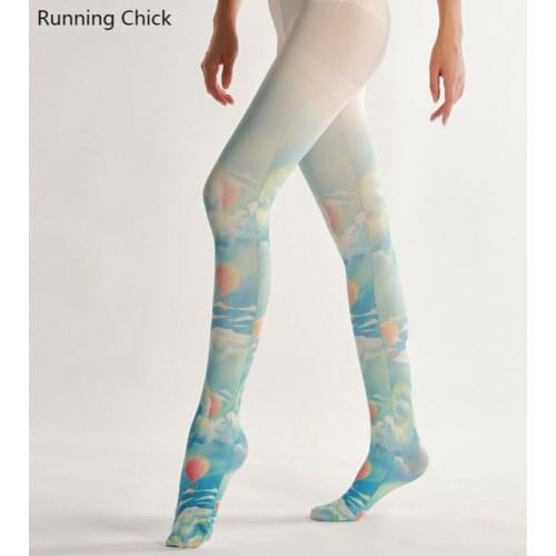 Sky Hot Air Balloon Print Pantyhose Thigh Chaps Bodysuit Maternity Photography tattoo-stockings