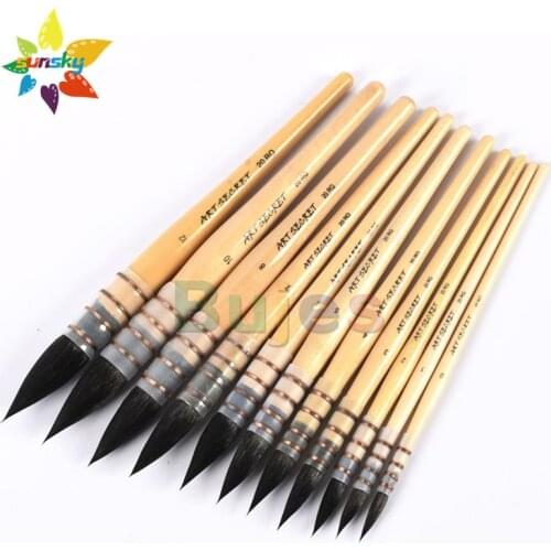 Original Artsecret 20QR Squirrel hair Round head Professional art watercolor brush Mop pen log rod Strong water storage