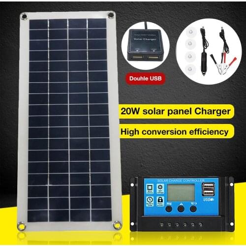 Portable Multi - Purpose Mobile Phone Charging Solar Board 20W Solar Panel Charger 20W Polycrystalline Flexible Solar Panel