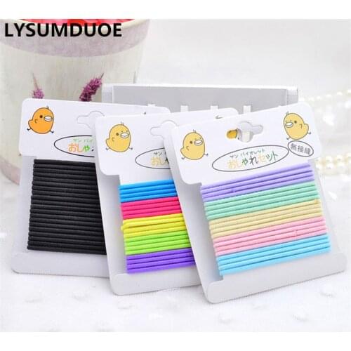 New 40pcs Girl Hair Accessories Elastic Hair Band Solid Candy Hairband Rope Headband Women Headwear Scrunchy Good Gift Accessory