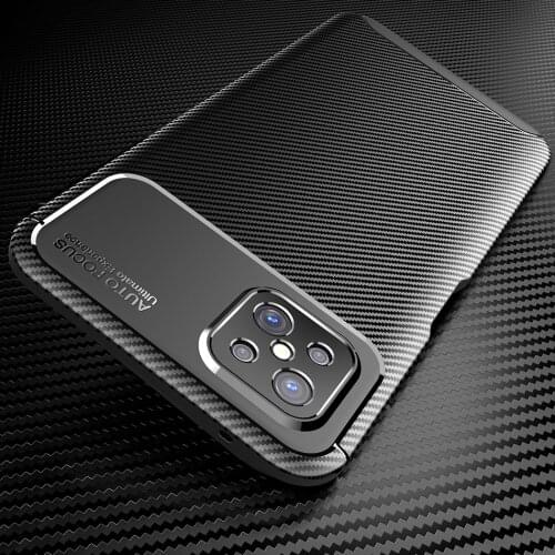 A92S Shockproof Carbon Case for OPPO A92S Case Silicone TPU Cover for OPPO A92S Phone Case Soft Back Cover