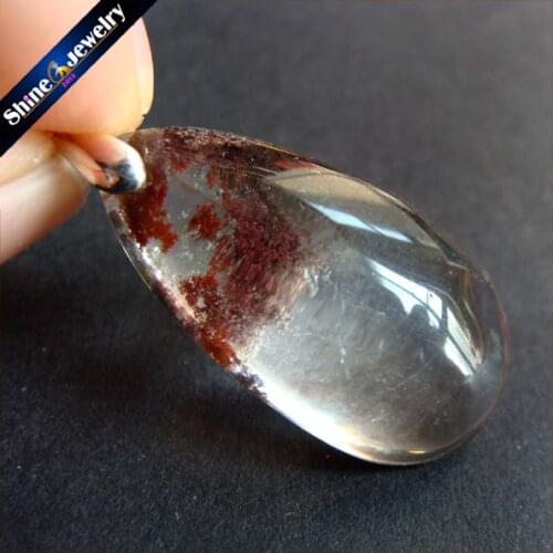 Direct Selling Natural Drop Bijoux Green Phantom Garden Quartz Crystal Pendants Stone Beads Diy Jewelry For Women IS966