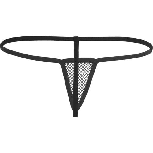 Sexy Lingerie for Women Stretchy Fishnet See Through Briefs Open Butt G-String Thong Low Waist Bikini Underwear Panties