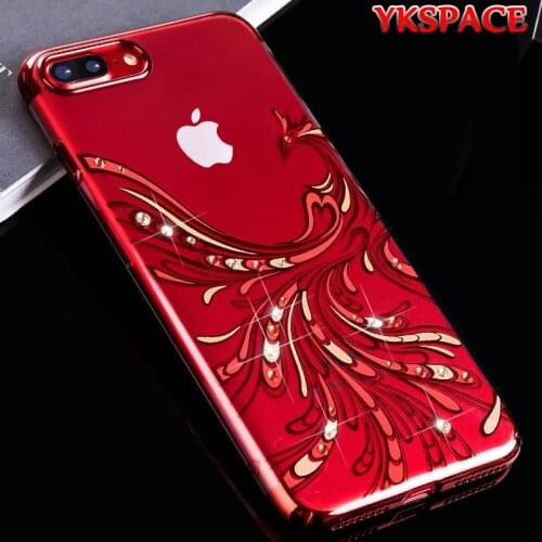 YKSPACE Phoenix Silicone Soft TPU Rhinestone Case Cover for iPhone 6 6S Jewelled Diamond Clear Cases