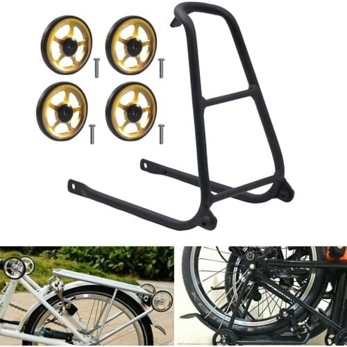 Folding Bike Easy Wheel Easywheel Cargo Rack Touring Transport Holder Components