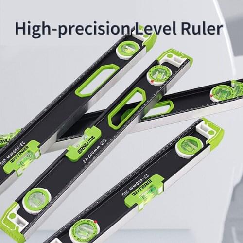 Solid Cast Aluminum Level Gauge High Precision Ruler Type Heavy Duty Thicken Aluminum Alloy Drop-proof Ruler Balance Ruler