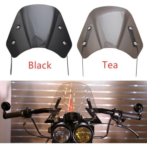 Windscreen Motorcycle 5inch-7inch ABS Windshield Wind Deflector for Harley Honda Yamaha Kawasaki Suzuki Headlight Cafe Racer