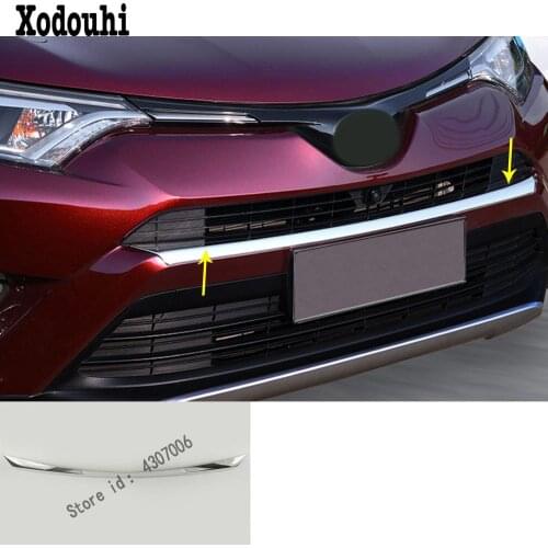 Car cover protection Bumper engine trim Front bottom Grid Grill Grille hoods edge 1pcs For Toyota RAV4 2016 2017 2018
