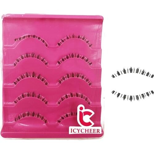 ICYCHEER Pro Women Lady Girl 5 Pairs Handmade Natural Soft Lower False Eyelashes Fake Eye Lashes Extension