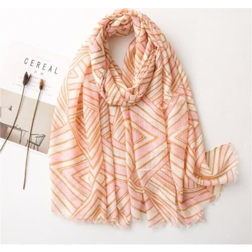 2020 New Cotton Geometry Print Fringe Scarves And Shawls Women Long Women soft Trendy Wrap Hijab Free Shipping