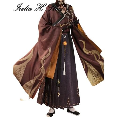 PRE-SALE Irelia H Store Genshin Impact Cosplay Zhong li Morax Cosplay Costume Zhong li Ancient China Set Halloween Costumes