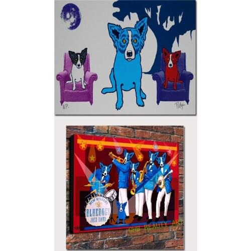 Animal Color Dog HD Canvas Print Painting Artwork Modern Home Wall Decor Painting Canvas Art HD Picture on Canvas Prints #129