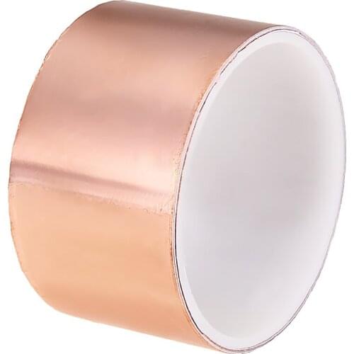 1.8M COPPER FOIL SHIELDING TAPE 50MM WIDE LOW IMPEDANCE CONDUCTIVE ADHESIVE