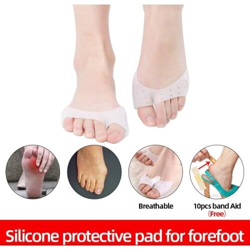 1 Pair Silicone Pad For Protective Forefoot Insole Shoes Protection Ballet High Heels Toe Pain Relief