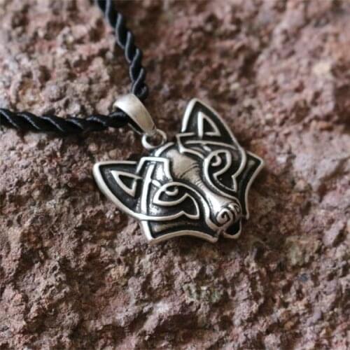 1pcs wholesale Ethnic Fox Pendant,handmade tribal fox, celt foxs head necklace animal amulet jewelry
