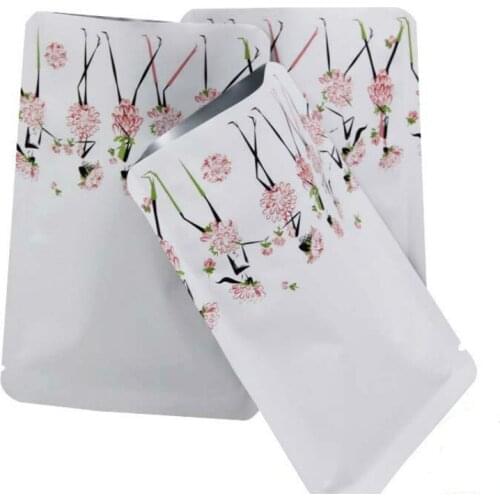 100pcs White Sundries Storages Waterproof Grip Self Seal Zip Lock Aluminum Foil Plastic Zipper Bags Reclosable Kitchen Supplies