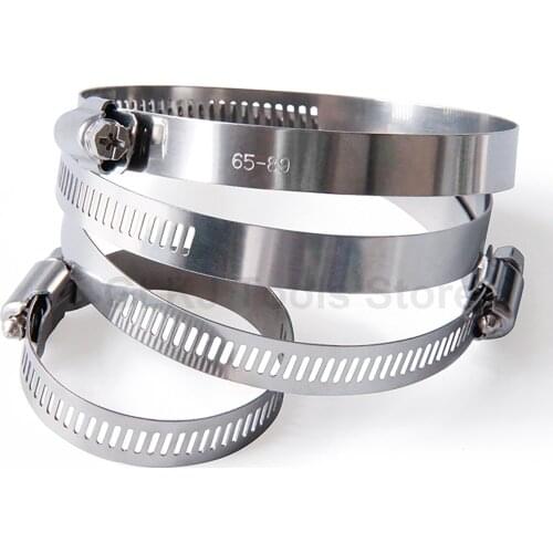 5pcs/lot High Qulity 304 Stainless Steel Worm Drive Hose Clamp Water Pipe Automotive Mechanical Fuel Pipe Tube Clips - All Sizes