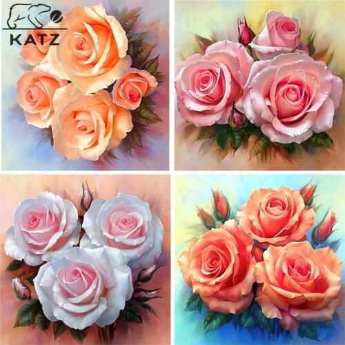 Rose Diamond Painting Flowers Picture Embroidery Crossing Lover Diy Gift Mosaic Art Children Adult Cross Stitch Home Decoration