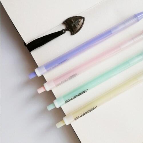 4pcs Candy Color Automatic Mechanical Pencil Kawaii Student Plastic Kids School Stationery Office Supplies Birthday Gift 0.5mm