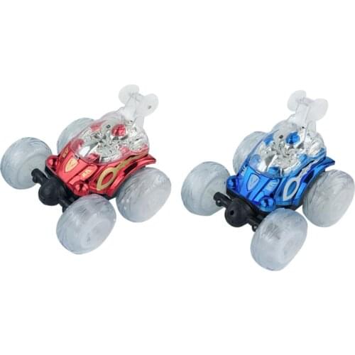 Tornado Acrobatic Stunt RC Car Radio-Controlled Rechargeable Vehicle With Flashing LED Lights And Music Switch