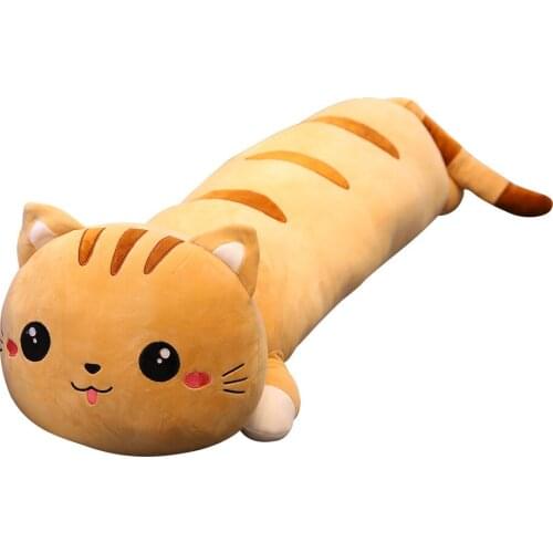 55-110cm Huge Cat Stuffed Pillow Cute Kitten Stuffed Animals Cat Plush Toy Girls Gift Christmas Happy Dolls Soft High Quality