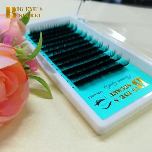 Big eyes secret False Eyelash Extensions Matt Black 8-15mm Mixed PBT Mink Eyelashes for Grafting CDL curl Makeup Lashes