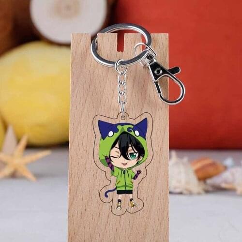 Anime SK8 The Infinity Keychain Reki Kyan Langa Hasegawa Miya Cherry Blossom Joe Acrylic Key Ring Pendant Cartoon Key Holder