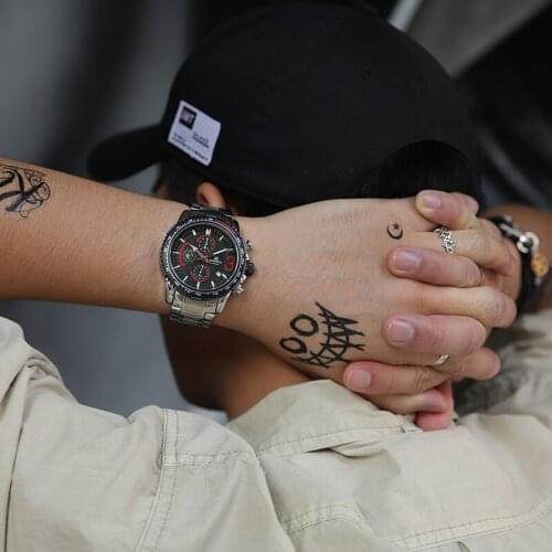 NAVIFORCE Mens Creative Watch Fashion Chronograph Quartz Men Stainless Steel Business Waterproof Clock Relogio Masculino 2020