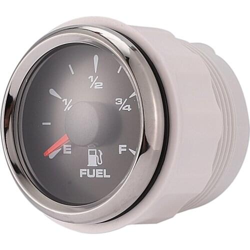 Fuel Level Gauge Boat/Marine Fuel Tank Level Gauge 12/24V 52mm 240-33 Ohms Marine Instrument
