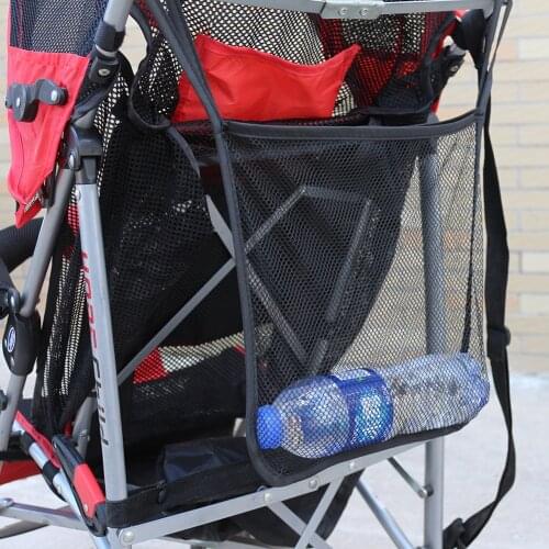 Baby Stroller Mesh Seat Pocket Multifunctional Baby Carriage Pram Trolley Net Bag Seat Pocket Stroller Accessories