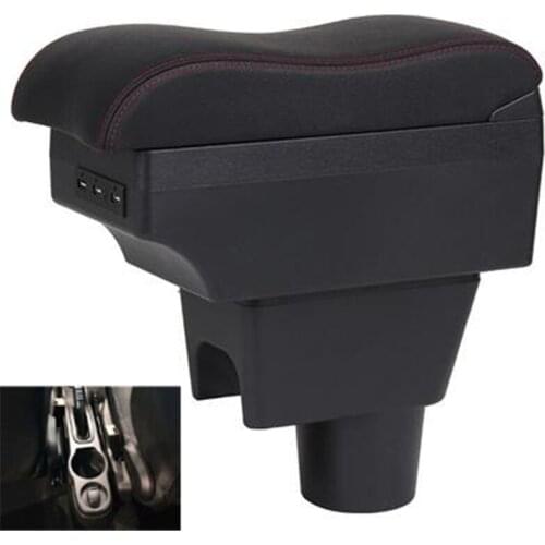 For Renault Duster Armrest For Nissan Terrano Car Armrest box Center Storage box car accessories Interior with USB LED