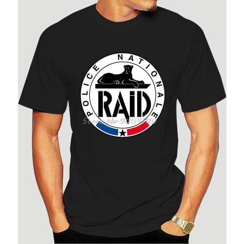 Raid French Police Counter Terrorism Unit Special Force Military shubuzhi Fashion Men Cotton Tees Harajuku Streetwear