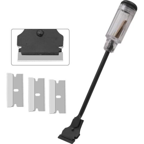 Car film pasting tools Explosion rubber removing blade Scraper Cutter Knife with 3 blades to plastic scraper Window Cleaning