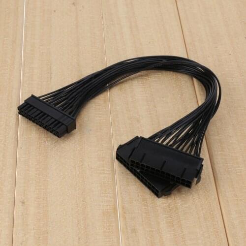 Dual PSU Power Extender Cable 24Pin ATX PC Mining Adapter Connector Household Computer Set for Bitcoin Miner Mining