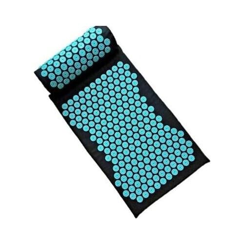 68*42cm Massager Cushion Mat Yoga Mat Acupressure Relieve Back Relieve Body Pain Spike Mat Acupuncture Massage Mat with Pillow