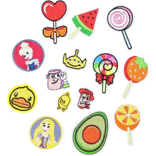 Cute Cartoon Embroidery Cloth Stickers New Lollipop Patch Stickers DIY Clothing Accessories Supplies