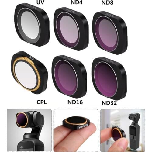 6Pc Aluminum Alloy Magnetic MCUV CPL ND 8 4 16 32 64 Lens Filter Set For DJI OSMO Pocket 2 Camera Gimbal Stabilizer Accessories
