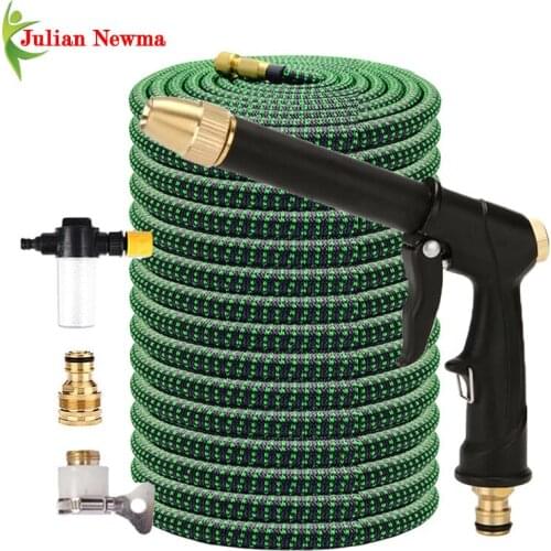 New Garden Hose Flexible High Pressure Car Wash Hose Foam Spray Gun Set Expandable Magic Watering Hoses Pipe Jardin Irrigation