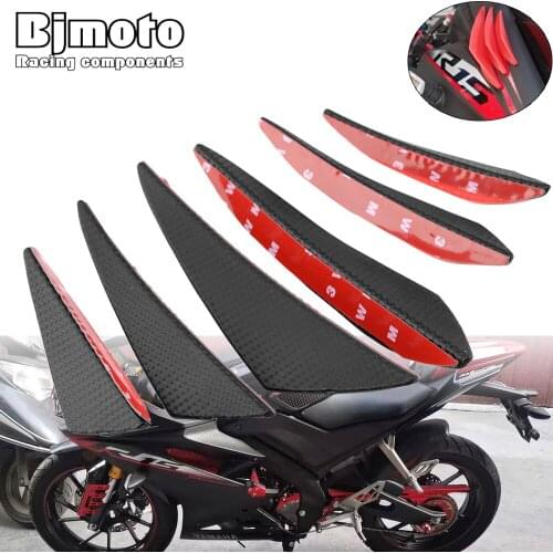 BJMOTO Motorcycle Front Fairing Aerodynamic Winglets w/Sticker For BMW Honda Yamaha Kawasaki Dynamic Wing Kit
