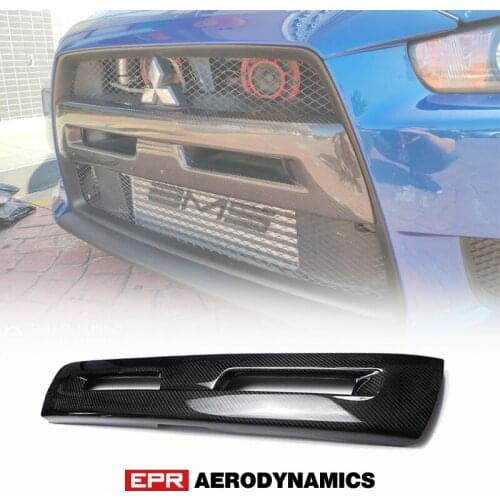 Promotion Car-styling For Mitsubishi Evolution EVO 10 GSR Carbon Fiber Front Mesh Grille Grill(not for MR) In Stock