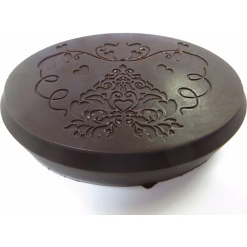 QT0056 Oval Shape Stamp Handmade Soap Mold Art Pattern Chocolate Mould DIY Silicone Soap Molds Silicone Rubber PRZY Eco-friendly
