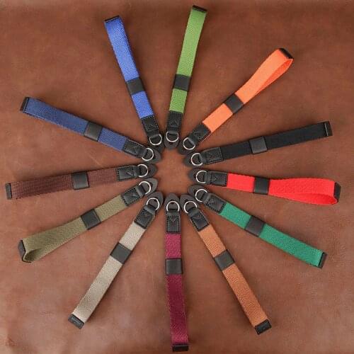 WS025 4151-4165 Cowskin & Cotton strap Camera Wrist Strap Leather DSLR spire lamella Hand Belt Photography Accessory