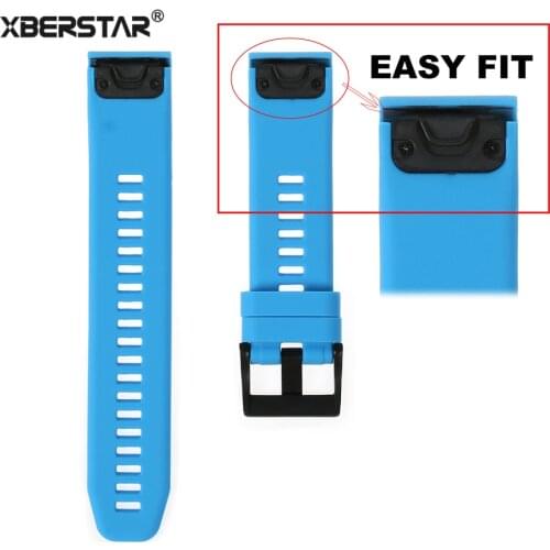 XBERSTAR Watchband Strap for Garmin Fenix 5 Easy Fit Replacement Band for forerunner 935 GPS Watch Silicone Easyfit WristBand